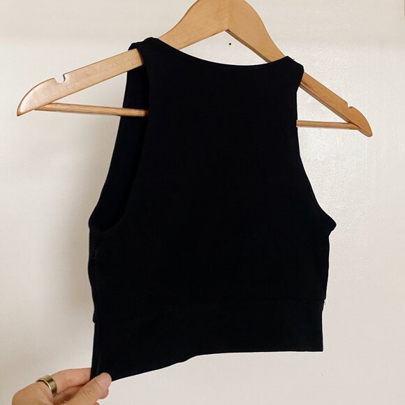OFFLINE By Aerie Real Me Xtra Twist Crop Tank Top in Black - Picture 5 of 5